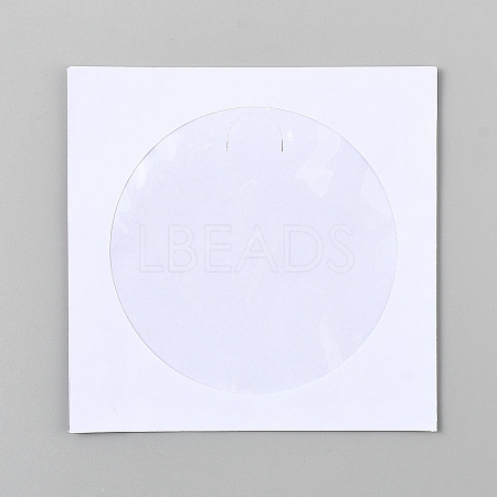 Square Paper CD Storage Bags with Round PP Plastic Visible Window ABAG-WH20001-28-1