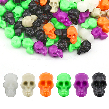 CHGCRAFT 120Pcs 6 Colors Halloween Plastic Beads KY-CA0001-46-1