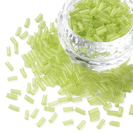 Transparent Glass Bugle Beads SEED-N005-001-C13-1