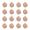 Golden Plated Alloy Enamel Charms X-ENAM-S118-07D-2
