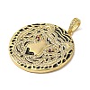 Brass Micro Pave Clear Cubic Zirconia with Enamel Pendants KK-R162-073A-G-3