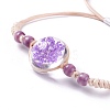 Handmade Dry Pressed Flower Link Bracelet for Girl Women BJEW-C004-01J-2
