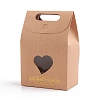 Rectangle Paper Bags with Handle and Clear Heart Shape Display Window CON-D006-01A-01-1