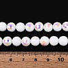 Electroplate Opaque Glass Beads Strands EGLA-N024-01A-A01-4