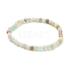 Natural Amazonite Beaded Stretch Bracelets BJEW-D446-A-31-2