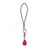 Teardrop Glass Mobile Straps HJEW-JM01427-4