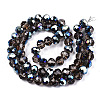 Electroplate Transparent Glass Beads Strands X-EGLA-A034-T8mm-Q20-2