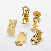 Brass Clip-on Earring Settings KK-F371-46G-2
