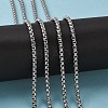 Men's Jewelry Making 304 Stainless Steel Box Chains CHS-A003F-4.0mm-6