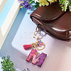 Alloy Resin Butterfly Keychains KEYC-TADJ0002-02G-M-4
