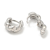Brass Hoop Earrings EJEW-L211-010J-P-2