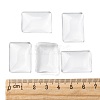 Transparent Rectangle Glass Cabochons X-GGLA-R025-25x18-5