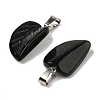 Natural Obsidian Pendants G-B127-01P-03-3