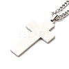 Non-Tarnish 304 Stainless Steel Cross Pendant Necklaces NJEW-M197-04P-3