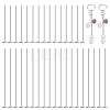 60Pcs 2 Styles 925 Sterling Silver Flat Head Pins STER-PH0001-88-1