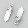 Natural White Jade Double Terminated Pointed Pendants X-G-F295-04H-4