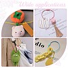 32Pcs 16 Colors Baking Paint Stainless Steel Cable Wire Keychain AJEW-SC0002-21-5