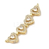 Saint Patrick's Day Brass Micro Pave Clear Cubic Zirconia Deployable Pendants KK-A293-27C-G-2