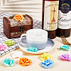 36Pcs 12 Colors Silk Rose Flower AJEW-GF0007-01-3