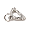 Brass Micro Pave Cubic Zirconia Charms KK-E077-02P-04-3