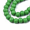 Painted Natural Wood Beads Strands WOOD-S053-54E-3