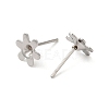 Flower 201 Stainless Steel Stud Earring Findings STAS-Q315-09P-2
