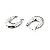 304 Stainless Steel Chunky Oval Hoop Earrings for Women EJEW-A076-06P-2