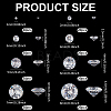 160Pcs 8 Styles Cubic Zirconia Cabochons ZIRC-PH0001-52-2