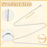 30Pcs Iron Ball Chain Necklace Making MAK-SP0001-08P-2