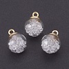 Transparent Glass Bottle Pendants GLAA-L018-14-1