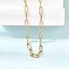 4MM 304 Stainless Steel Textured Paperclip Chain Necklaces for Man and Women SA-CBAB767-12G-2