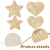 32Pcs 4 Styles Handicraft Beading Felt Appliques PATC-WR0001-05-3
