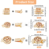 12Sets 3 Style 3-Strand 6-Hole Brass Box Clasps KK-BC0008-24-2