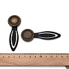 Alloy & Iron Bookmark Cabochon Settings PALLOY-N184-06AB-3