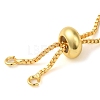 Rack Plating Adjustable Brass Box Chain Slider Bracelet Making KK-M285-03G-2