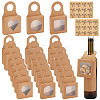 30Pcs 3 Styles Square Kraft Paper Festival Gift Storage Boxes with PVC Window and Hole Handle CON-PH0003-05C-1