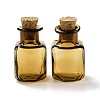 Square Glass Cork Bottles Ornament GLAA-D002-04G-1