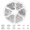304 Stainless Steel Flower Bead Caps STAS-PH0018-43P-1