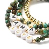 Love Mama Beads Stacking Stretch Bracelets Set for Mother's Day BJEW-JB07159-8