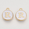Golden Plated Alloy Charms LS-ENAM-S118-01R-1