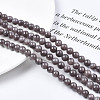 Natural Dyed Yellow Jade Gemstone Bead Strands G-R271-8mm-Y23-2