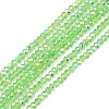 Transparent Electroplate Glass Beads Strands EGLA-F156-AB05-1
