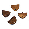Walnut Wood Stud Earring Findings MAK-N032-009-1
