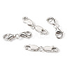 4 Sets 2 Styles Double 925 Sterling Silver Lobster Claw Clasps FIND-TA0002-22-3