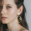 BENECREAT 8Pcs Brass Pave Clear Cubic Zirconia Stud Earrings Finding KK-BC0011-11-5