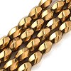 Electroplated Synthetic Non-magnetic Hematite Beads Strands G-P545-G02-02F-1