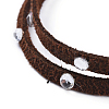 Faux Suede Cord Wrap Bracelets BJEW-JB04413-03-2