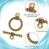 150Pcs Tibetan Style Alloy Toggle Clasps FIND-GO0002-99AG-5