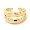 Brass Open Cuff Rings X-RJEW-P098-24G-2
