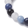 Natural Mixed Gemstone Round Beaded Stretch Bracelets for Women BJEW-JB10086-02-3